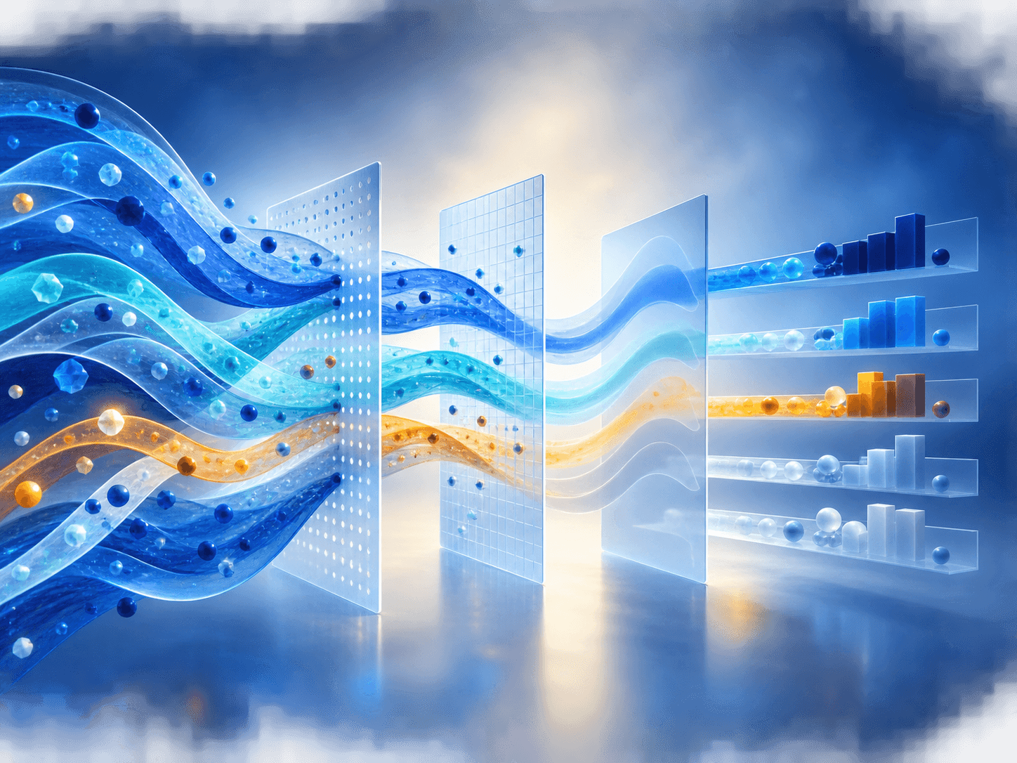 Transparent traffic streams separated into comparable quality and coverage layers
